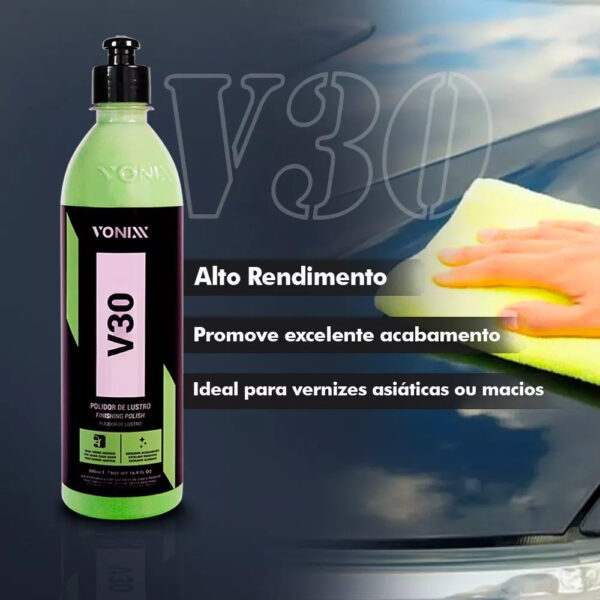 Politriz Orbital 5 Pol Vonixx Voxxer + Boinas e Kit de Produtos para Polimento - Image 4
