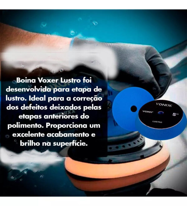 Politriz Orbital 5 Pol Vonixx Voxxer + Boinas e Kit de Produtos para Polimento - Image 7